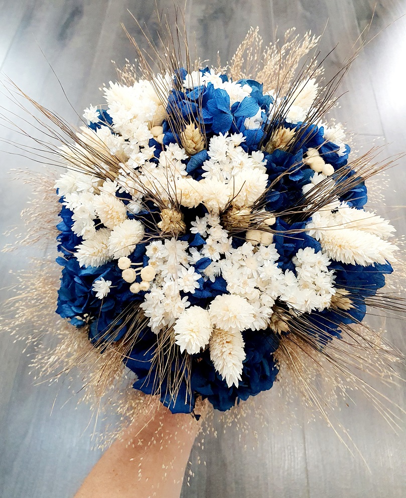 Bouquet séché blue bohème – Timeless Vegetal