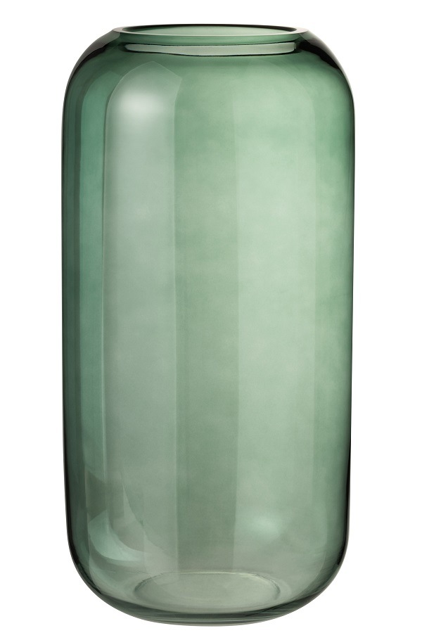 Vase Cylindre Verre Vert L